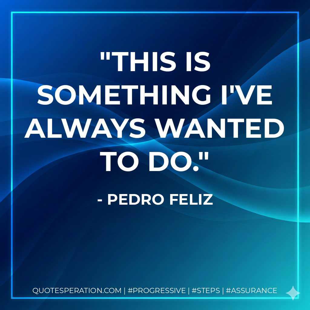 This is something I've always wanted to do.