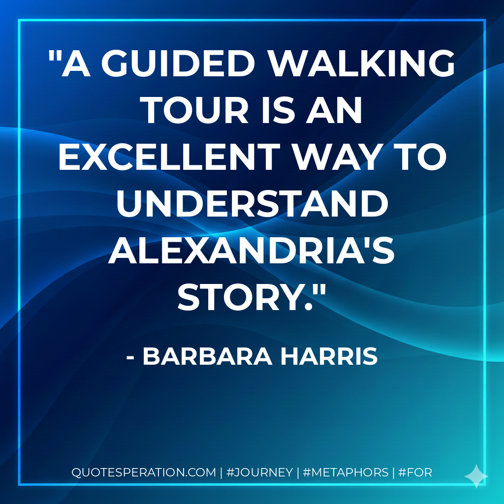 A guided walking tour is an excellent way to understand Alexandria's story.