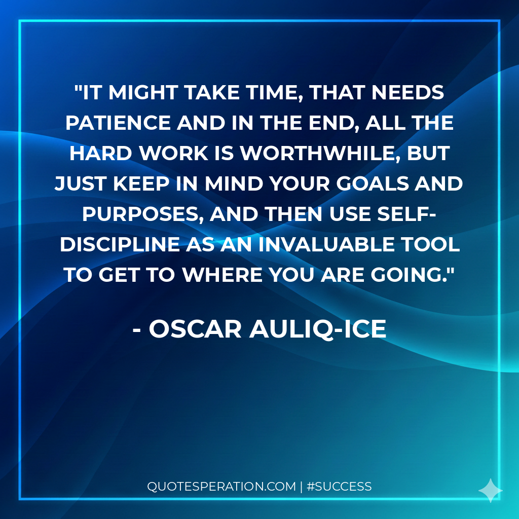 It might take time, that needs patience and in the end, all the hard work is worthwhile, but just keep in mind your goals and purposes, and then use self-discipline as an invaluable tool to get to where you are going.